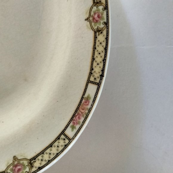 Antique Homer Laughlin Empress Rose Lattice Platter Large Serving Plate 15 inch - Picture 2 of 7